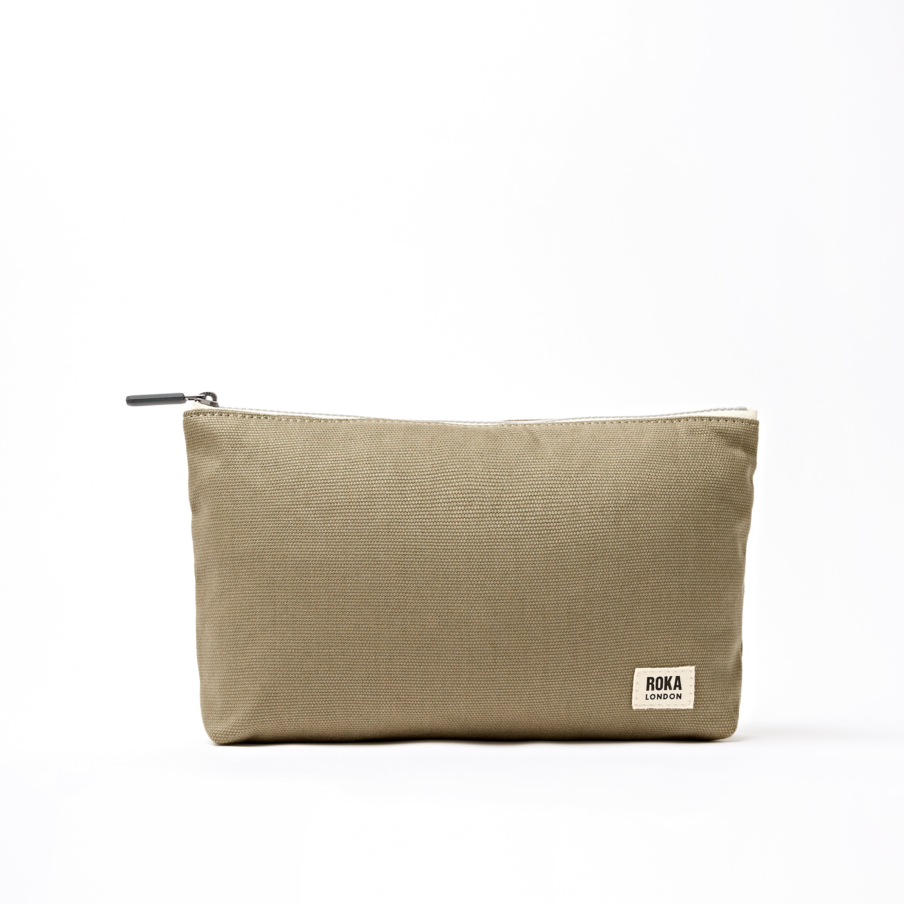 Maida Vale Pouch Medium Recycled Canvas - Taupe