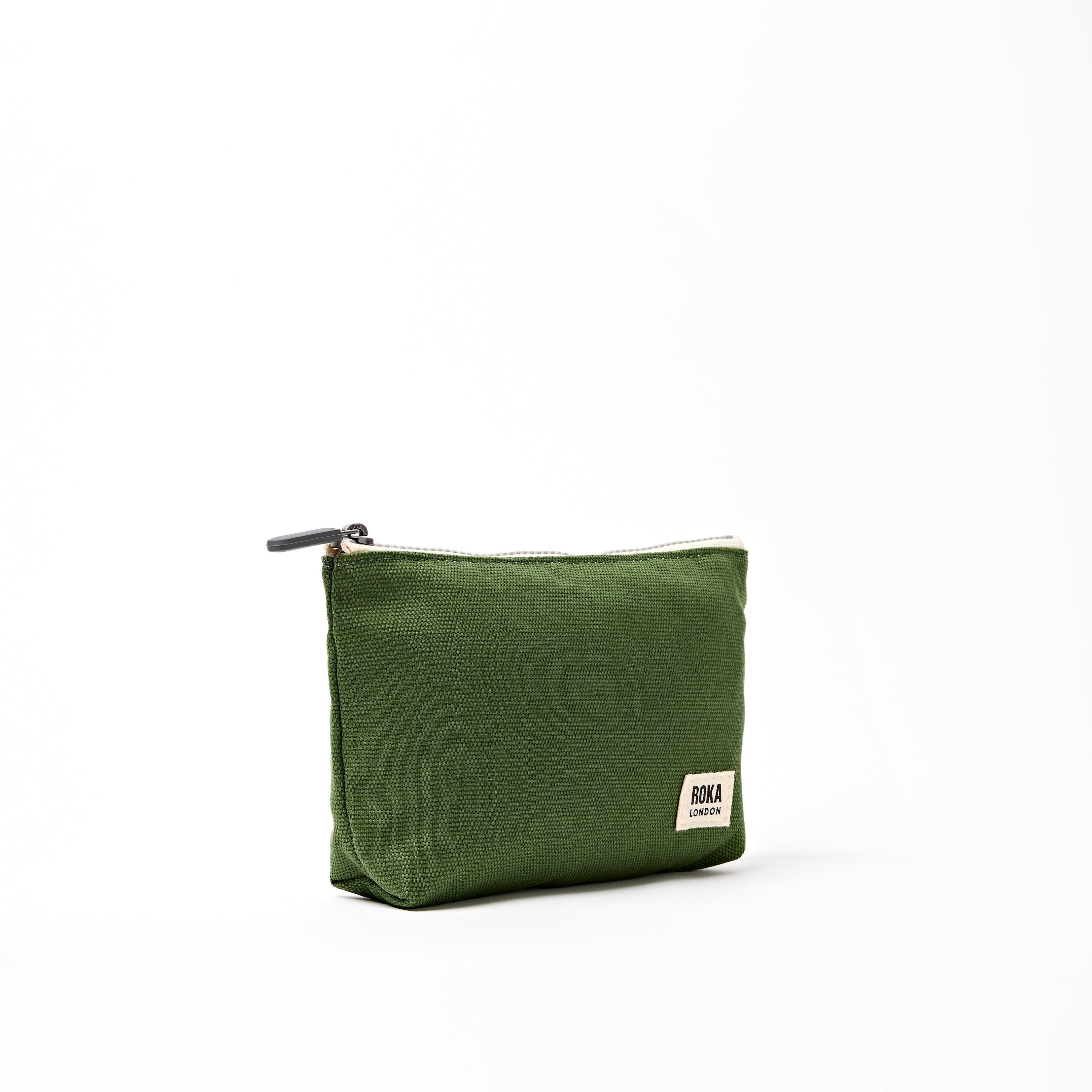 Maida Vale Pouch Medium Recycled Canvas - Artichoke