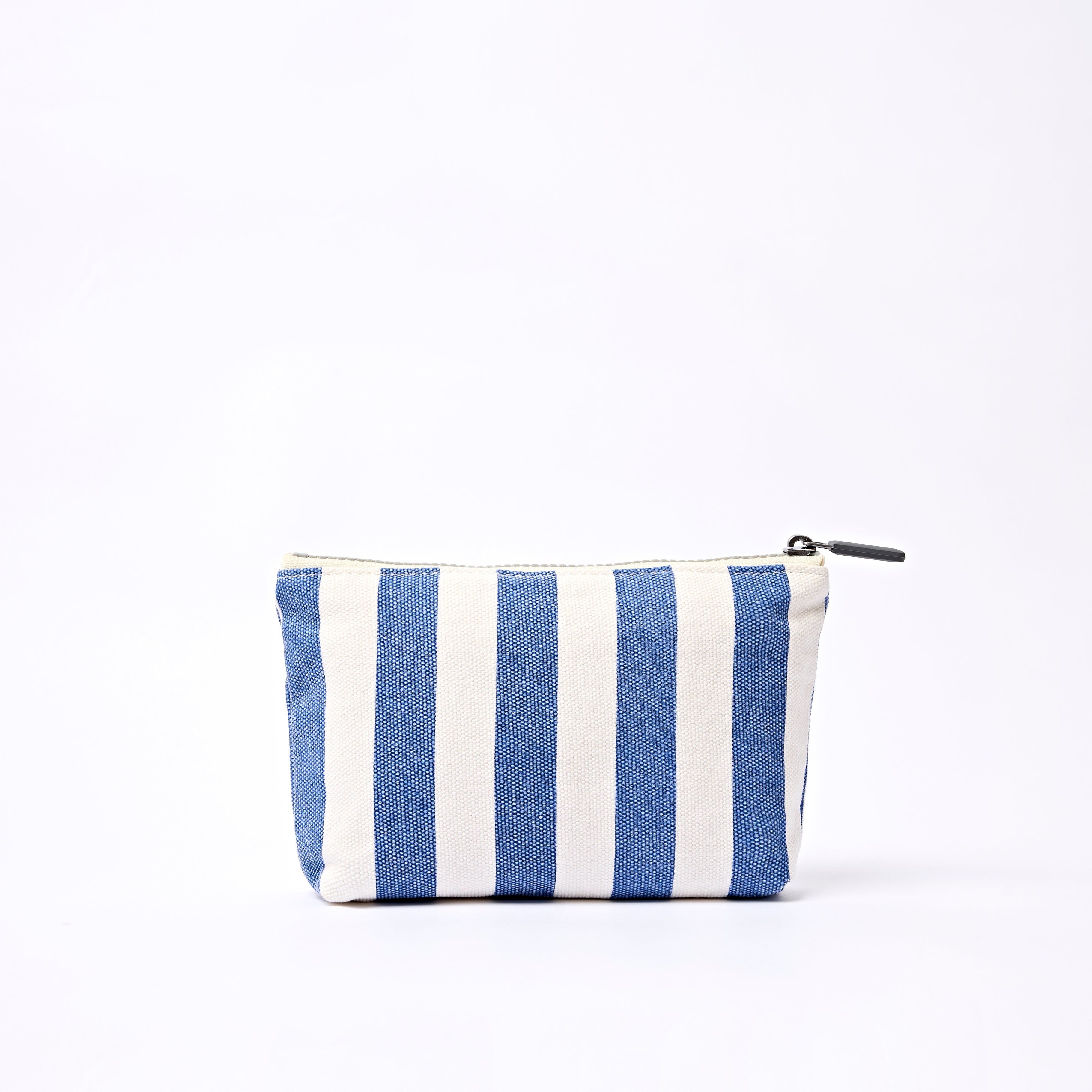 Maida Vale Pouch Medium Recycled Canvas - Denim Stripe