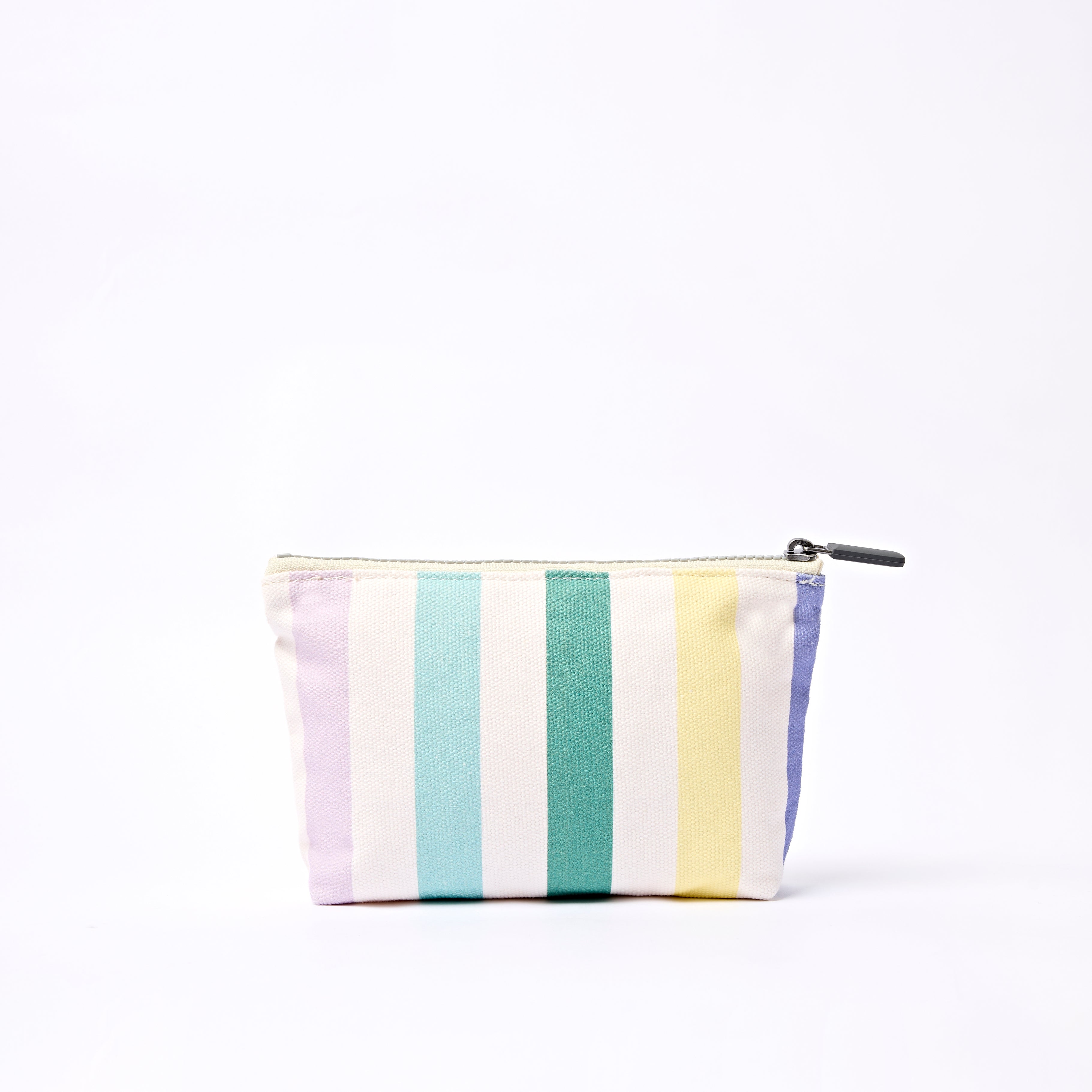 Maida Vale Pouch Medium Recycled Canvas - Pastel Multistripe