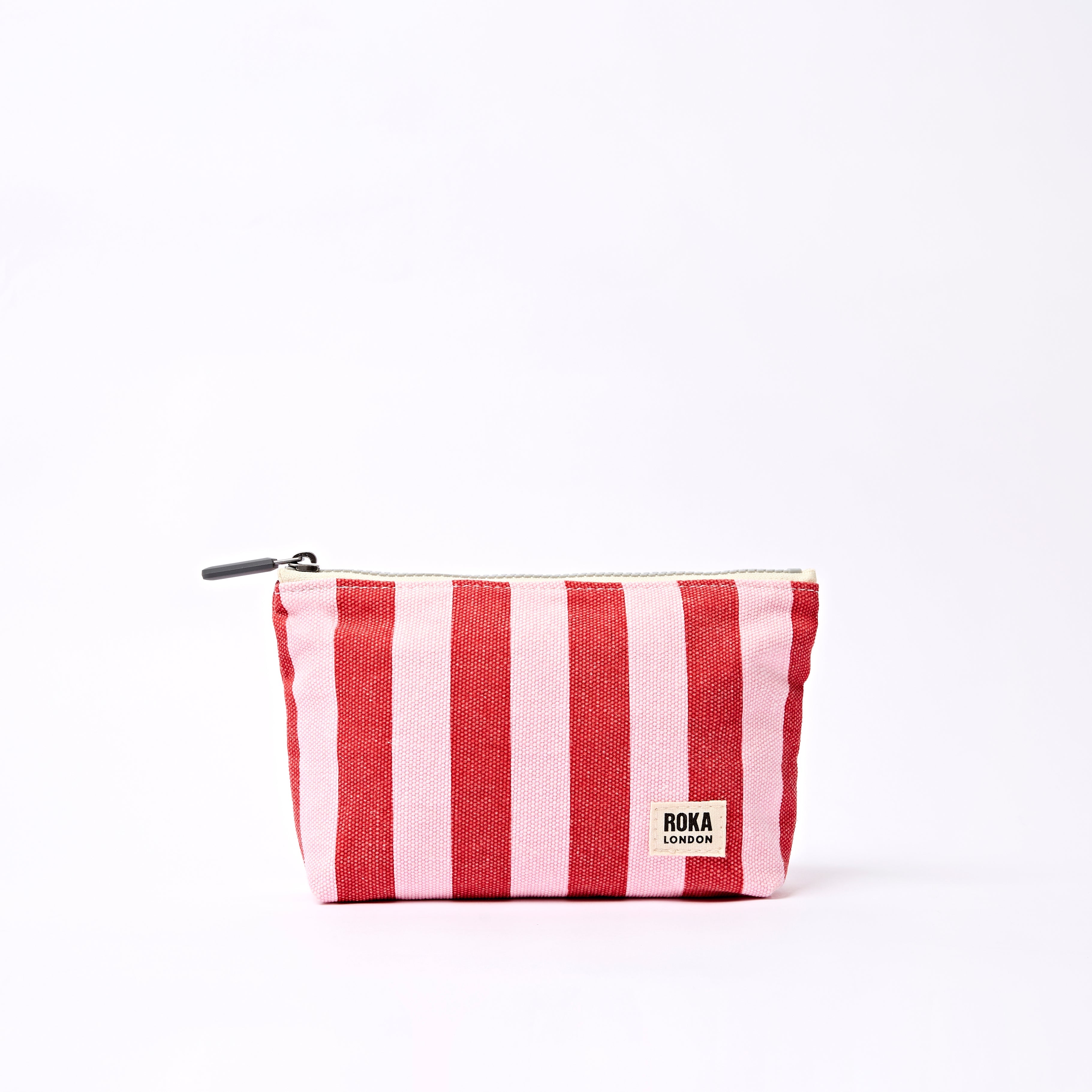 Maida Vale Pouch Medium Recycled Canvas - Strawberry Stripe