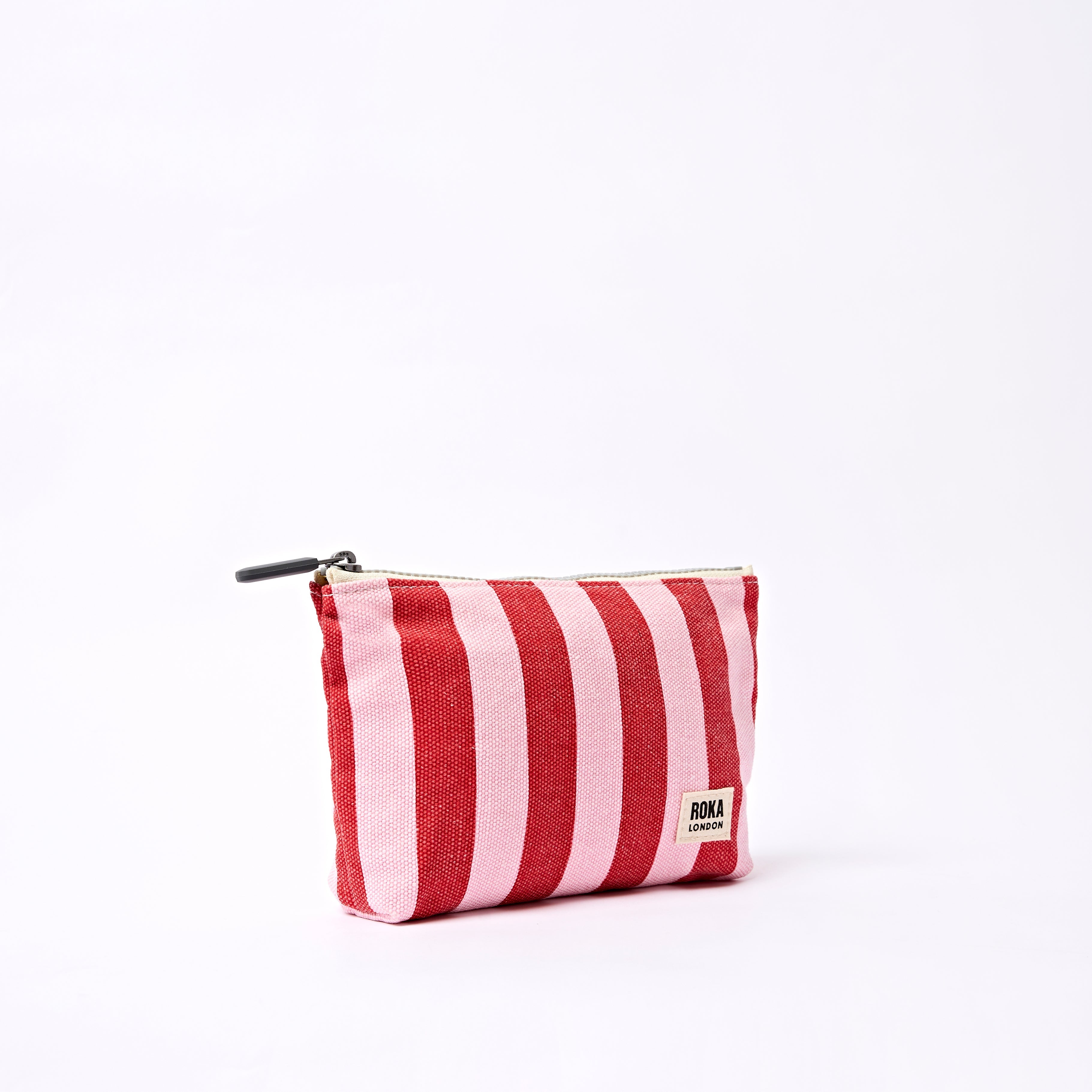 Maida Vale Pouch Medium Recycled Canvas - Strawberry Stripe