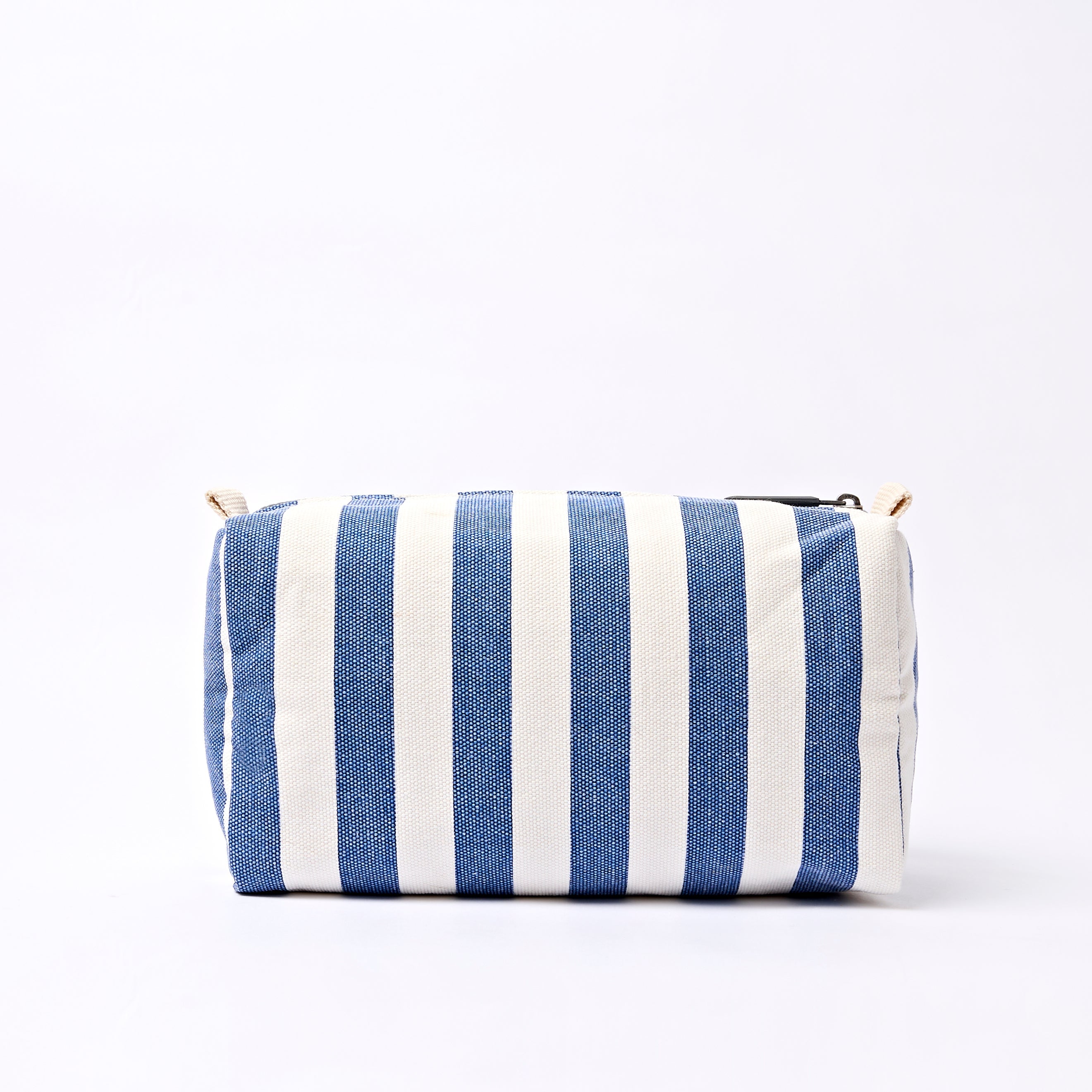 Mayfair Wash Bag Small Recycled Canvas - Denim Stripe