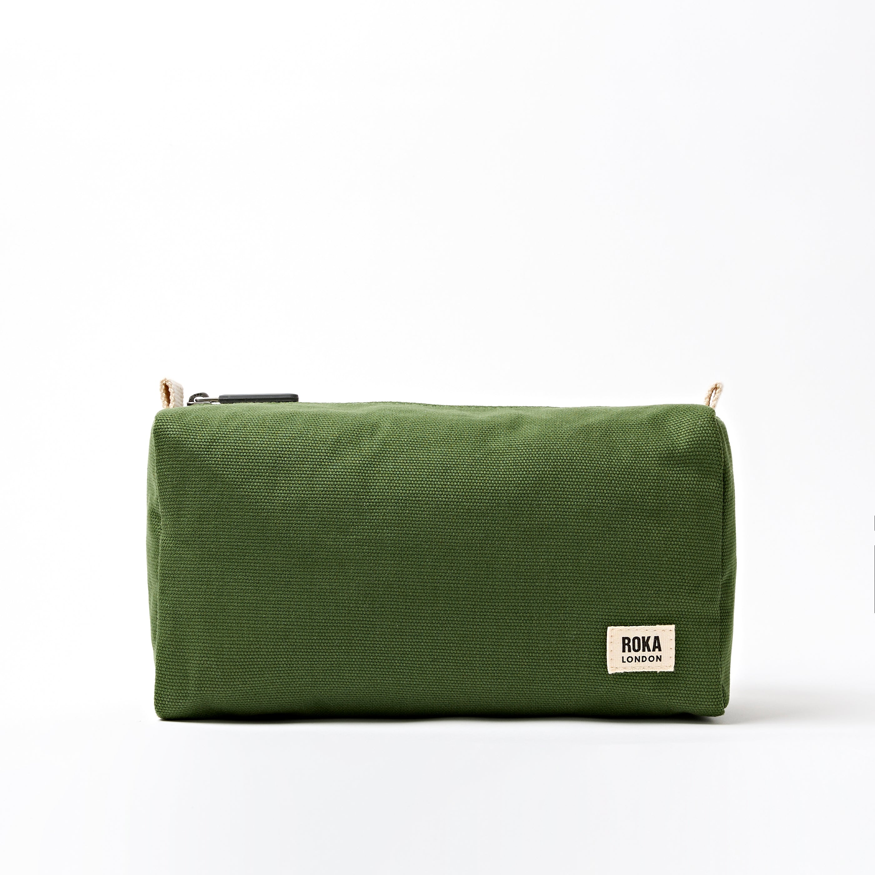 Mayfair Wash Bag Small Recycled Canvas - Artichoke