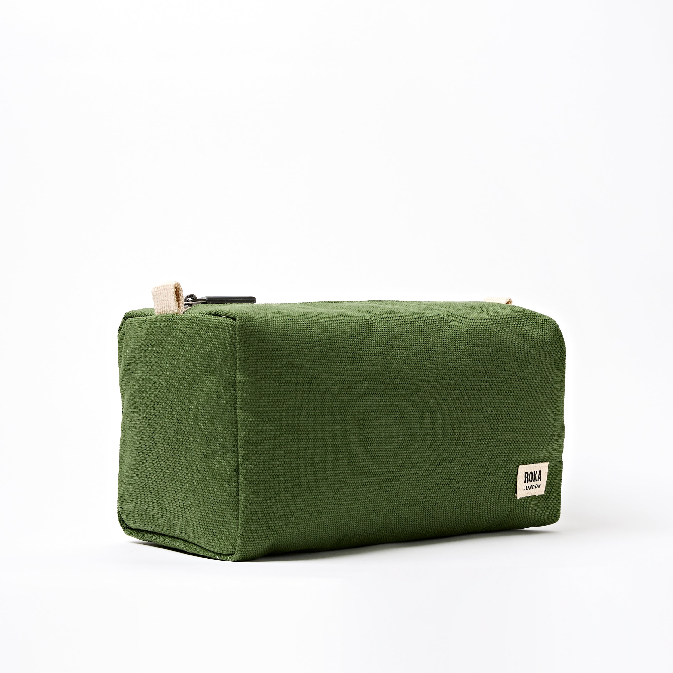 Mayfair Wash Bag Small Recycled Canvas - Artichoke