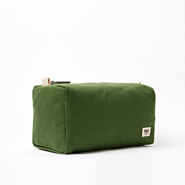 Mayfair Wash Bag Small Recycled Canvas - Artichoke