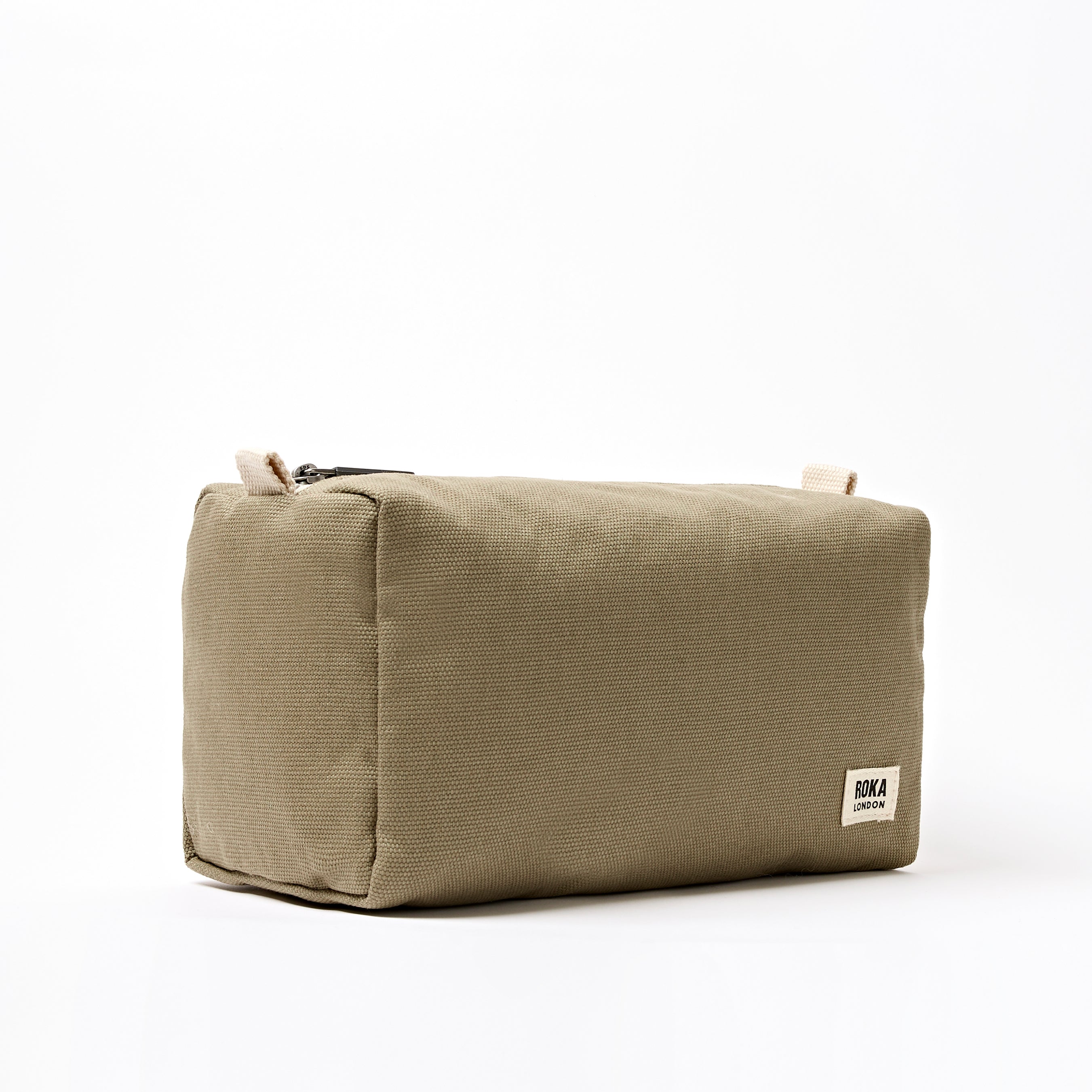 Mayfair Wash Bag Small Recycled Canvas - Taupe