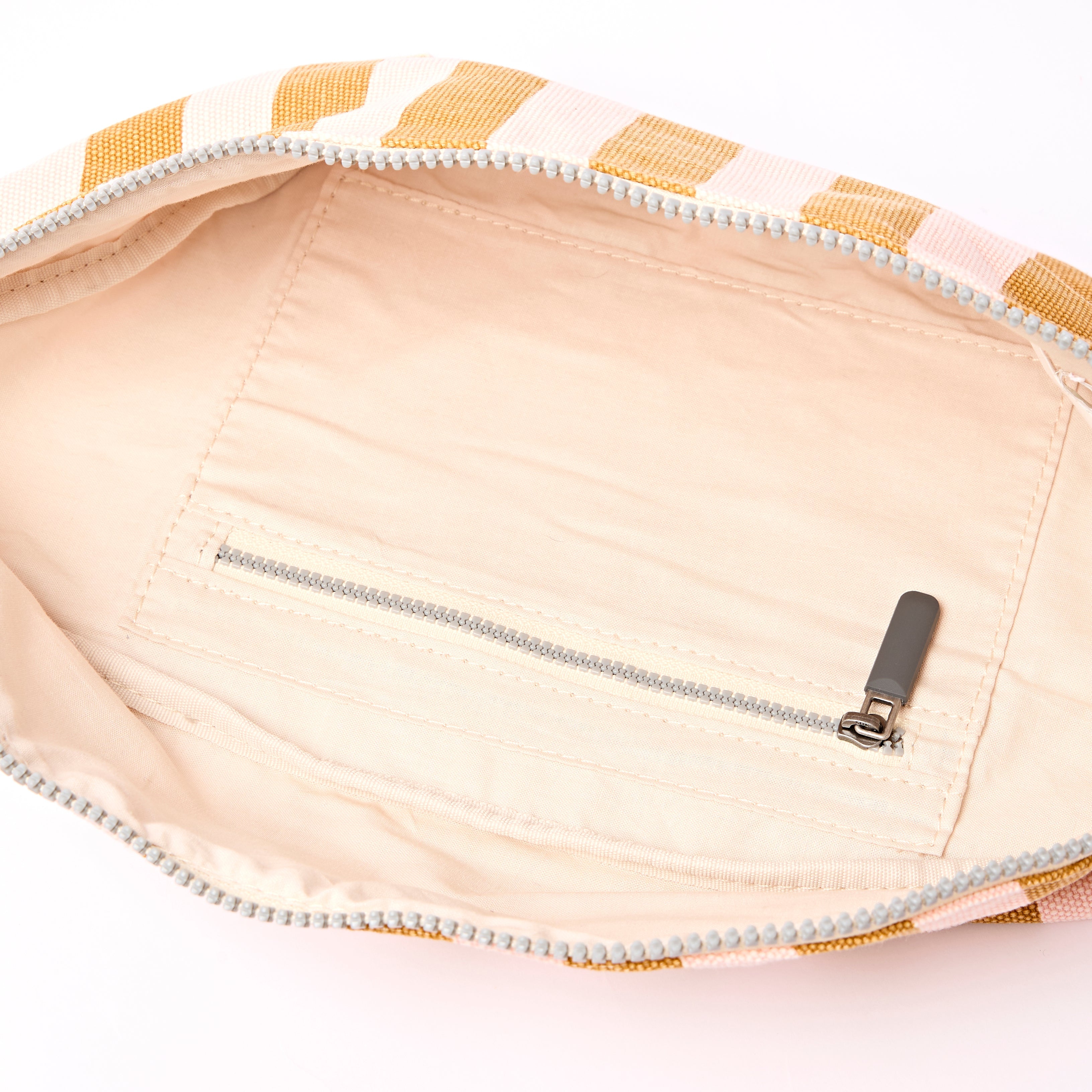 Mill Hill Crossbody Bag Small Recycled Canvas - Rose Gold Stripe