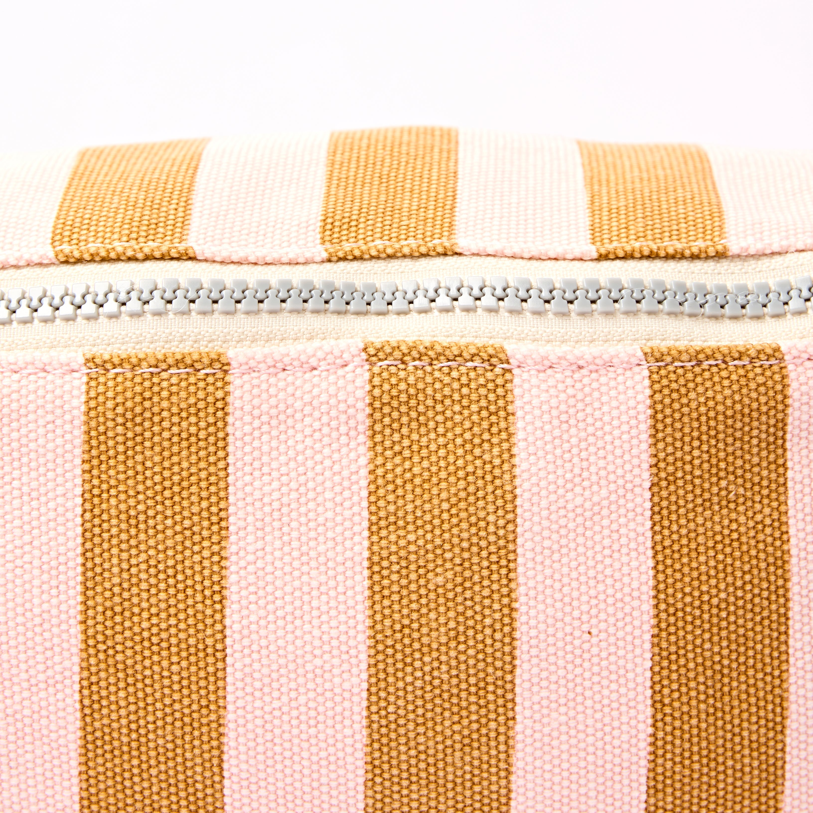 Mill Hill Crossbody Bag Small Recycled Canvas - Rose Gold Stripe