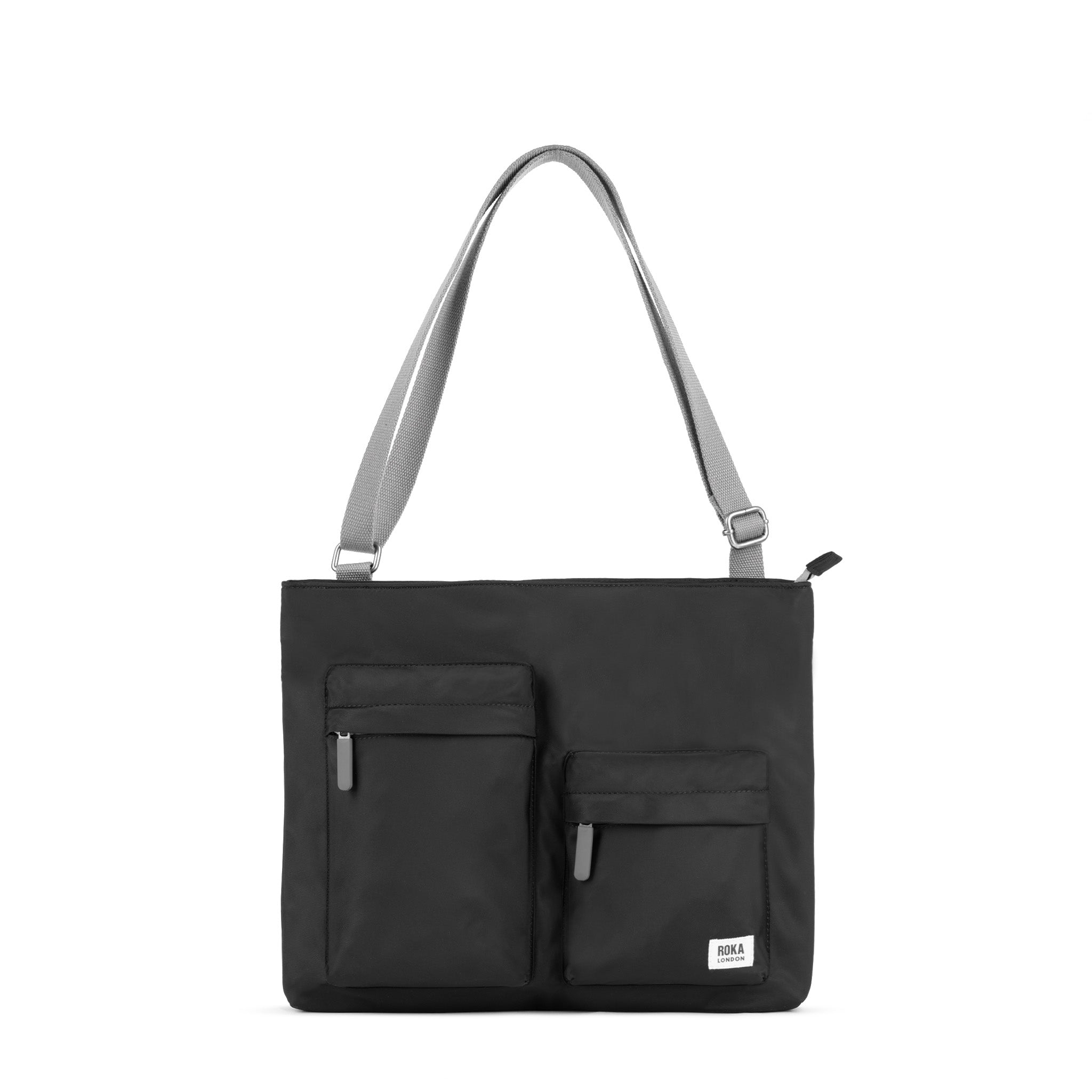 Moorgate Messenger Bag Medium Recycled Nylon - Black