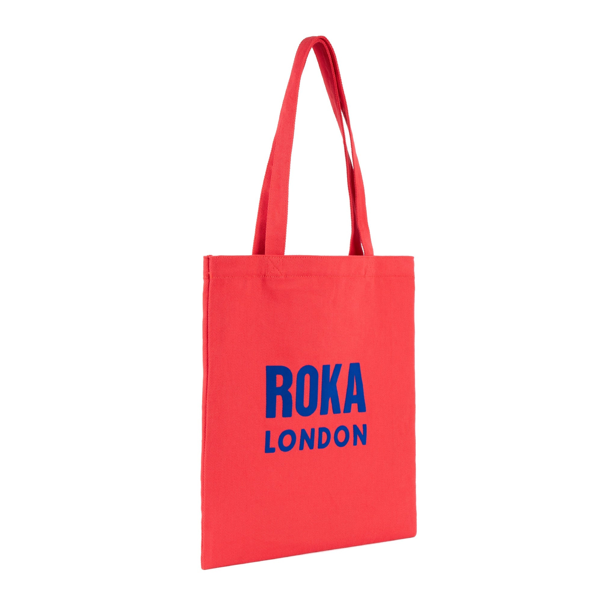 Notting Hill Tote Bag Small Cotton - Raspberry Blue