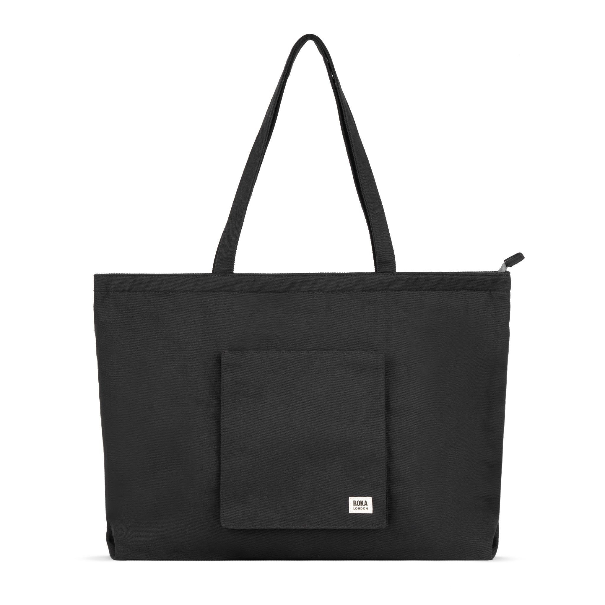 Portobello Tote Bag Large Cotton - Black