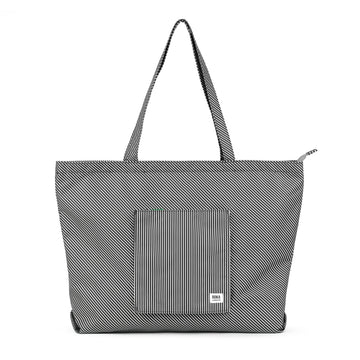 Portobello Tote Bag Large Recycled Canvas - Mixed Hickory