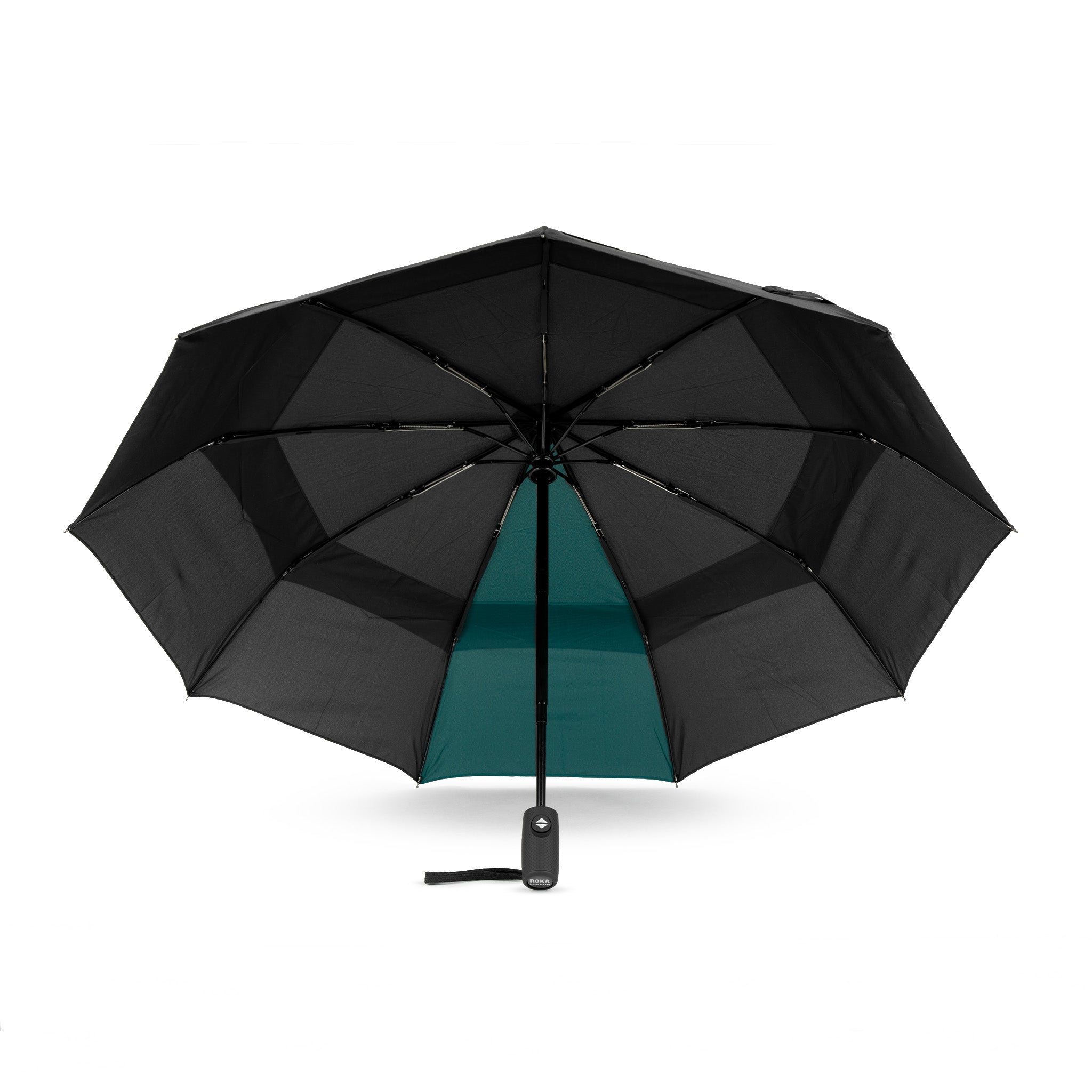 Waterloo Umbrella Medium Recycled Nylon - Black Teal