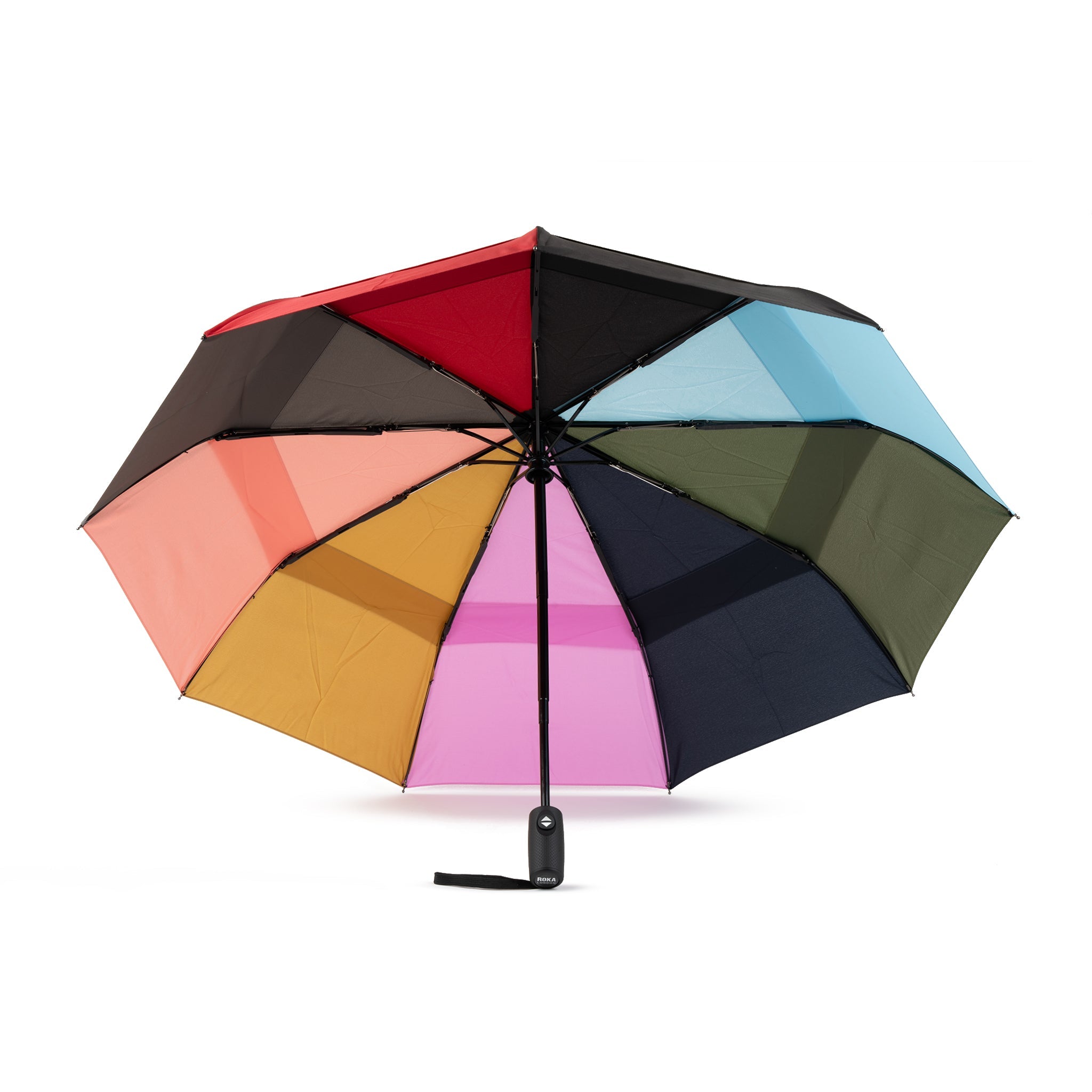 Waterloo Umbrella Medium Recycled Nylon Ripstop - Bright Rainbow