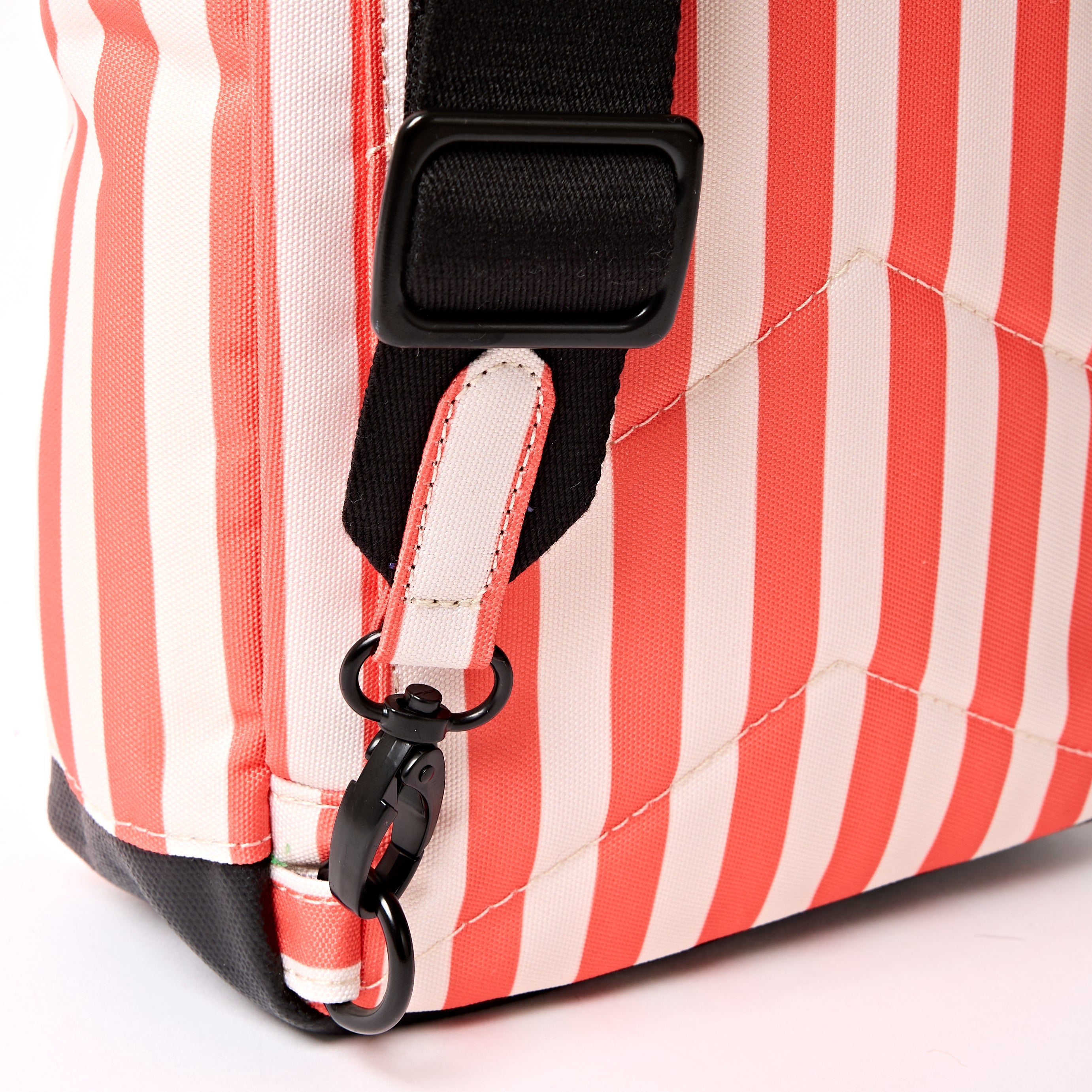 Willesden Sling Bag Large Recycled Canvas - Coral Stripe