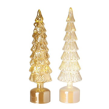 Glass Trees With Led And Spin Movement