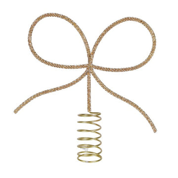 Gold Gem Bow Tree Topper