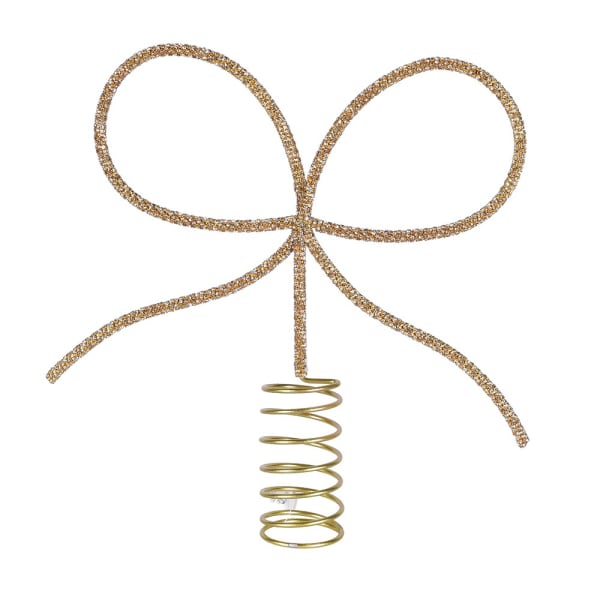 Gold Gem Bow Tree Topper