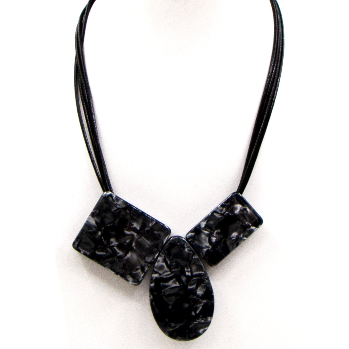 Resin shape statement necklace