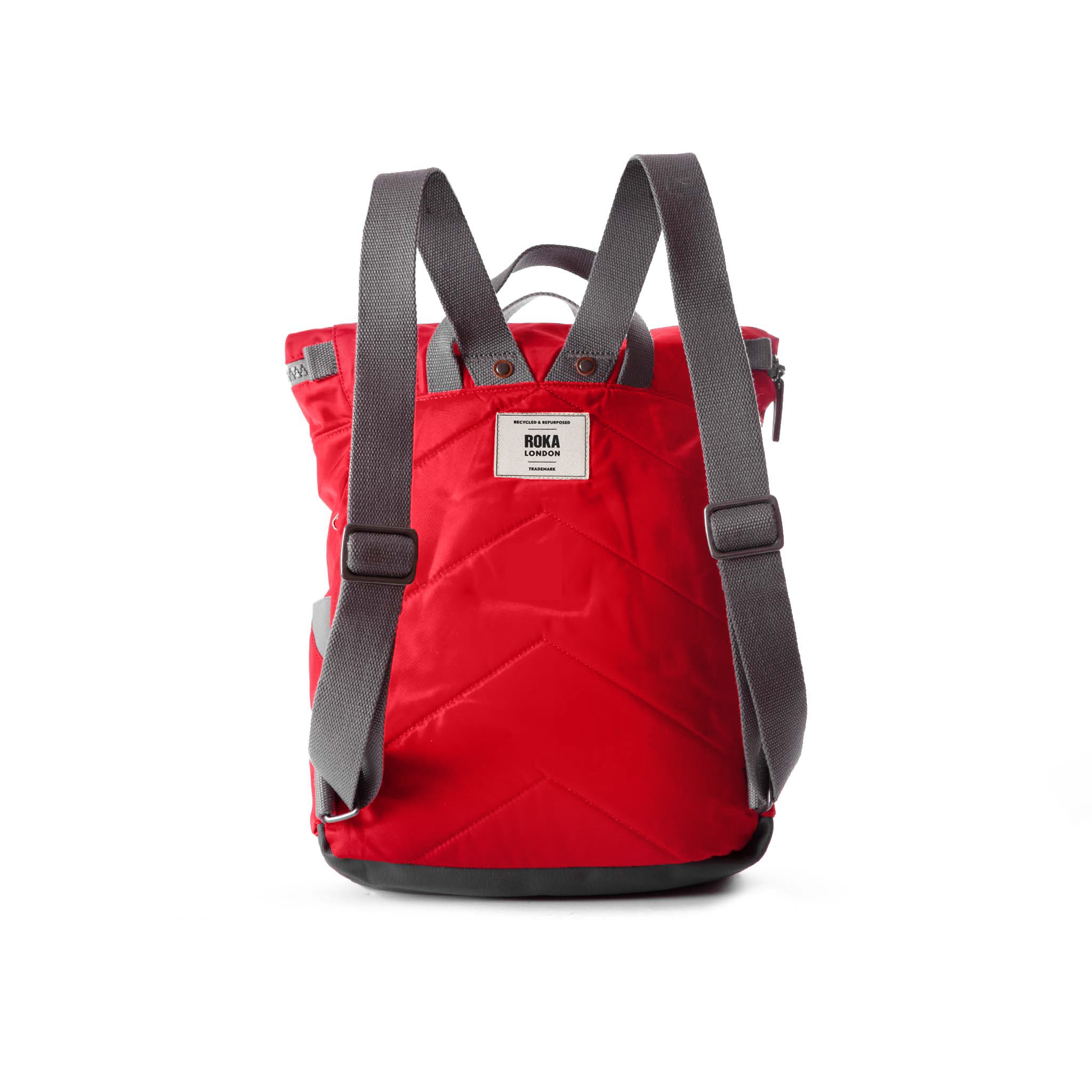 Canfield Roll Top Backpack Small Recycled Nylon - Cranberry