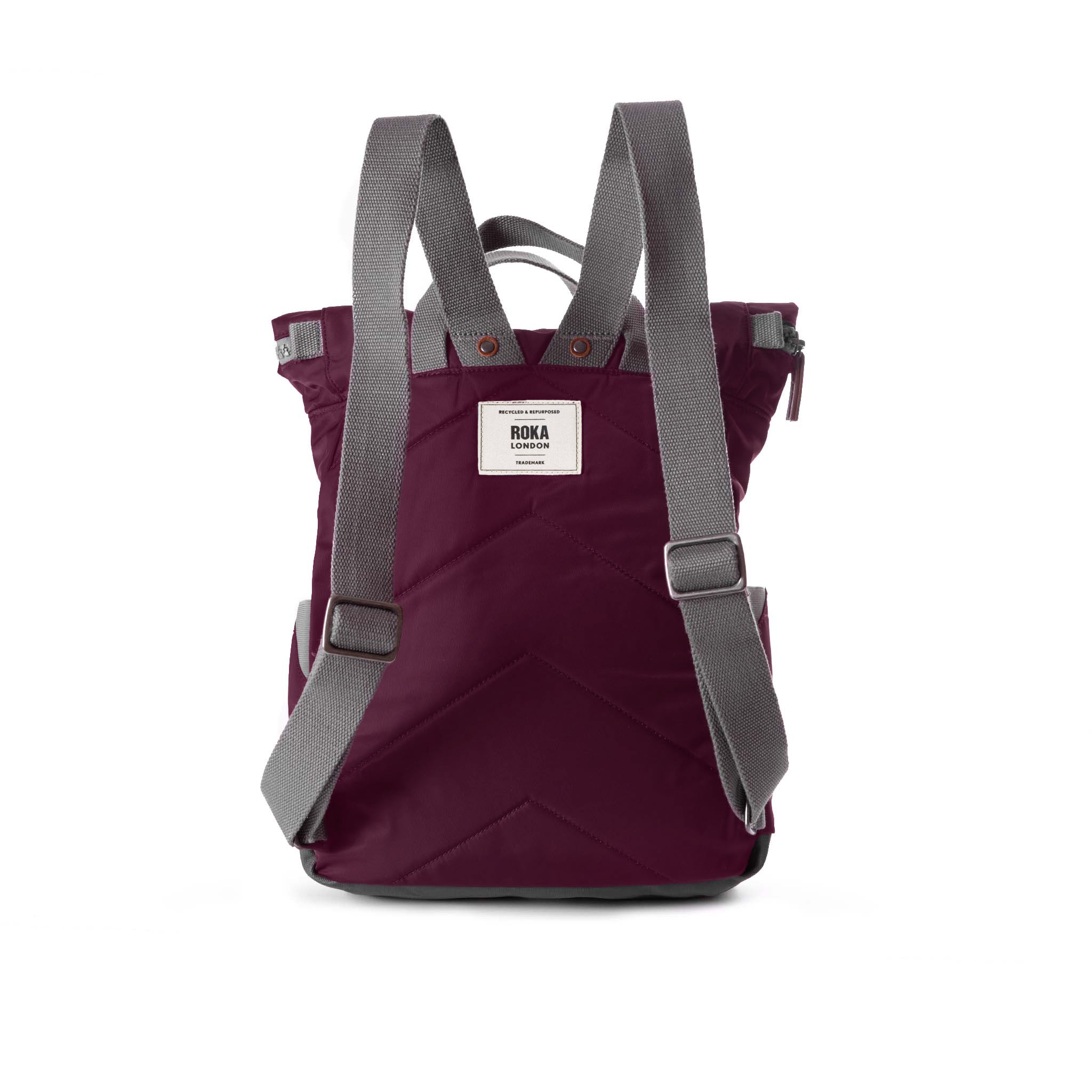 Canfield Roll Top Backpack Small Recycled Nylon - Plum