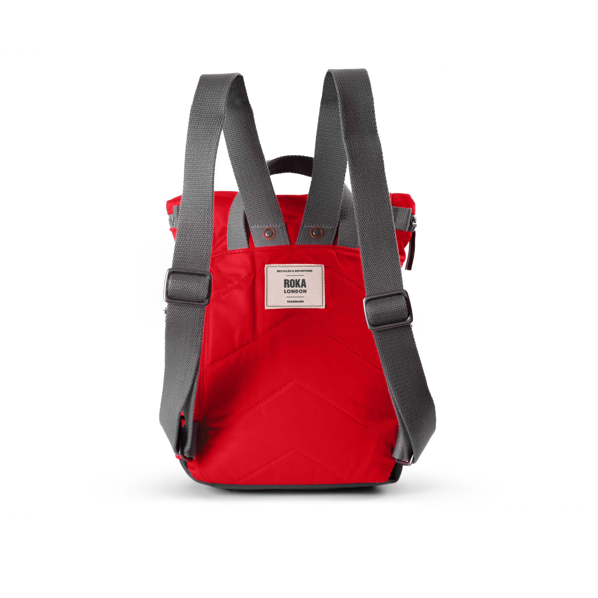 Canfield Roll Top Backpack Small Recycled Nylon - Cranberry
