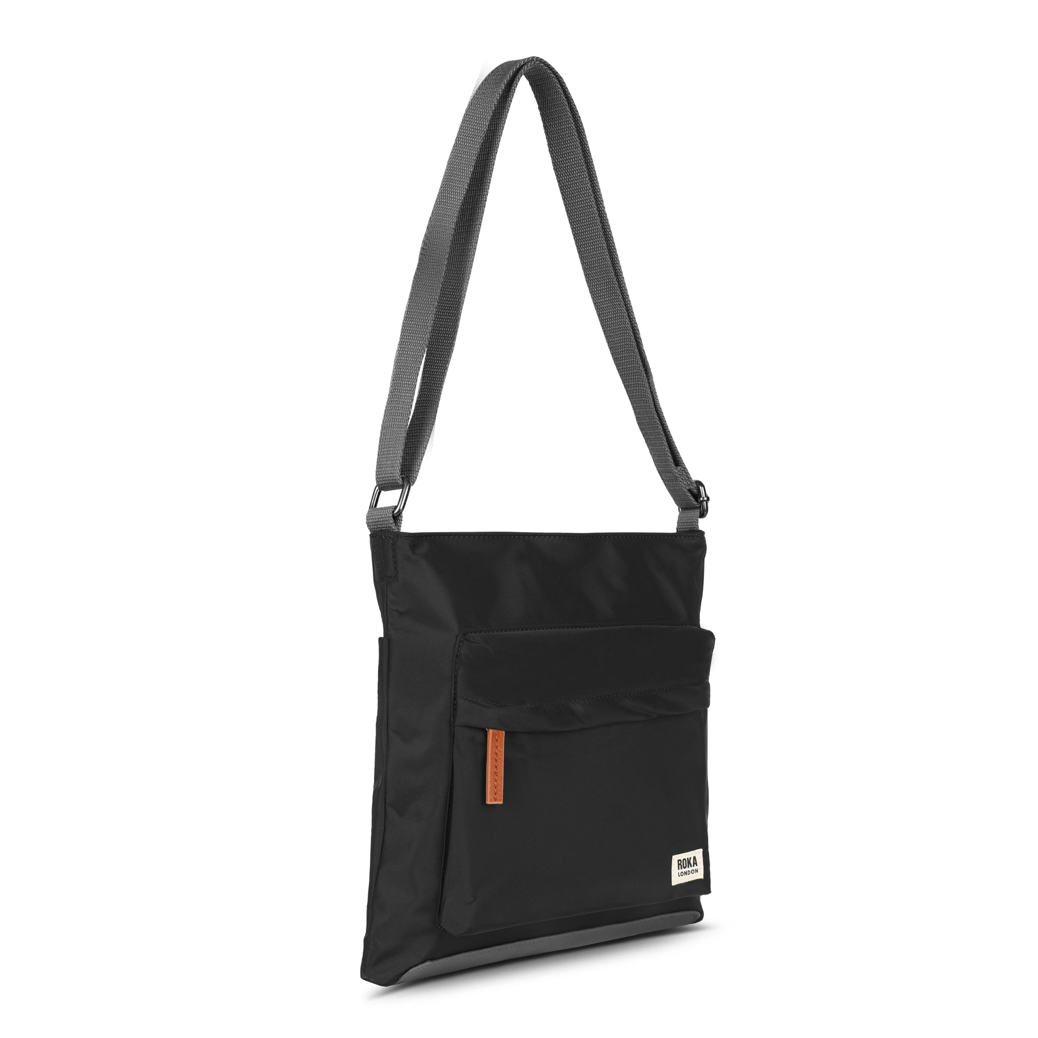 Kennington Crossbody Bag Medium Recycled Nylon - Black
