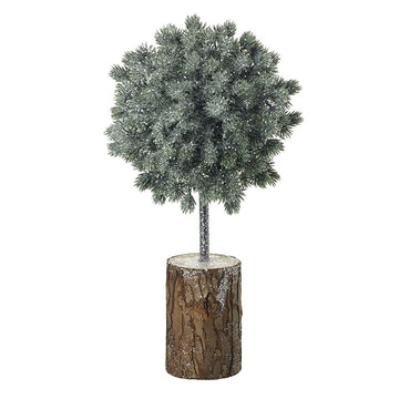 GREEN TREE METAL TRUNK & WOODEN BASE