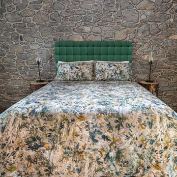 Seren Duvet Set Blue/Ochre - RUTHERFORD & Co