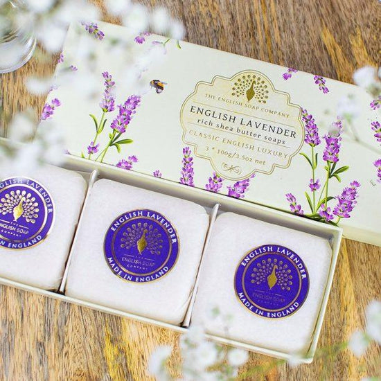 English Lavender Triple Soap Gift Box - RUTHERFORD & Co