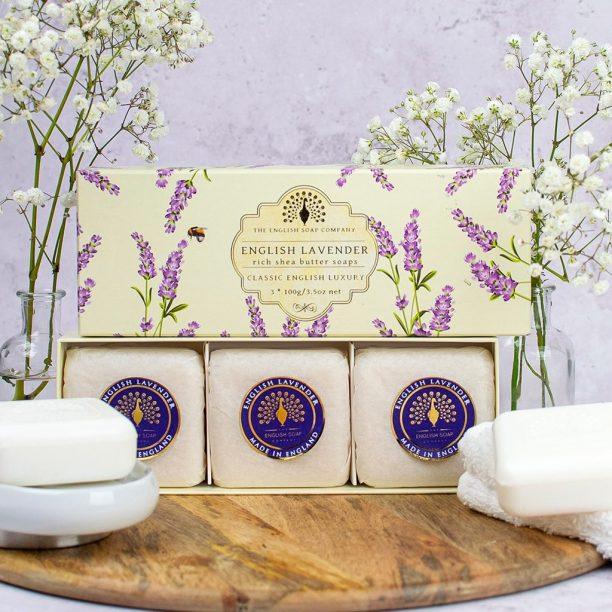 English Lavender Triple Soap Gift Box - RUTHERFORD & Co