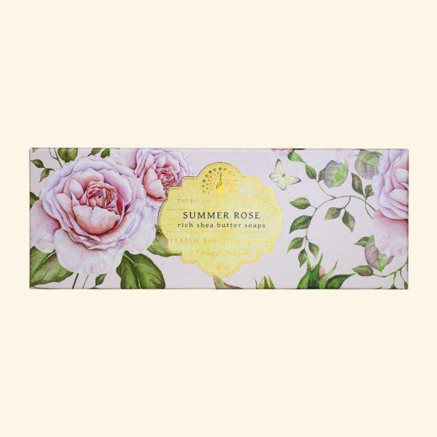 Summer Rose Triple Soap Gift Box - RUTHERFORD & Co