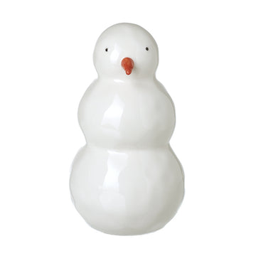 Large White Ceramic Snowman Ornament