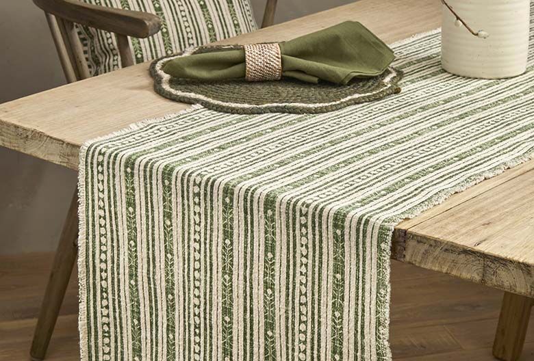 Stockholm stripe runner green