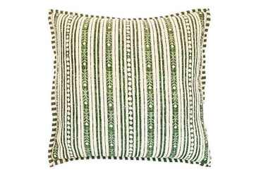 Stockholm stripe square cushion green
