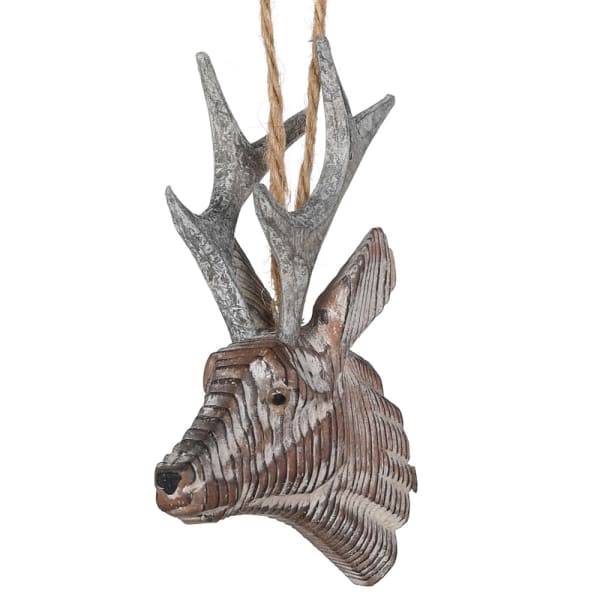 Rustic Reindeer Head Dec