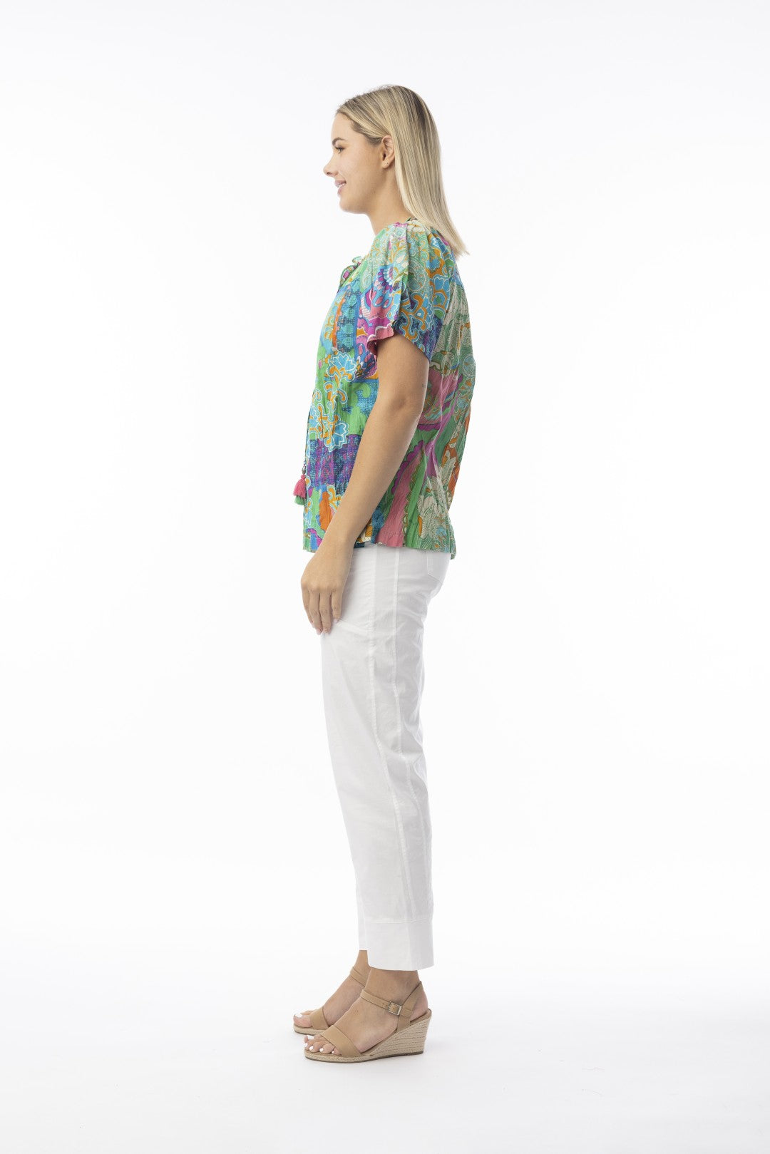 Santa Cruz Tie Short Sleeve Top