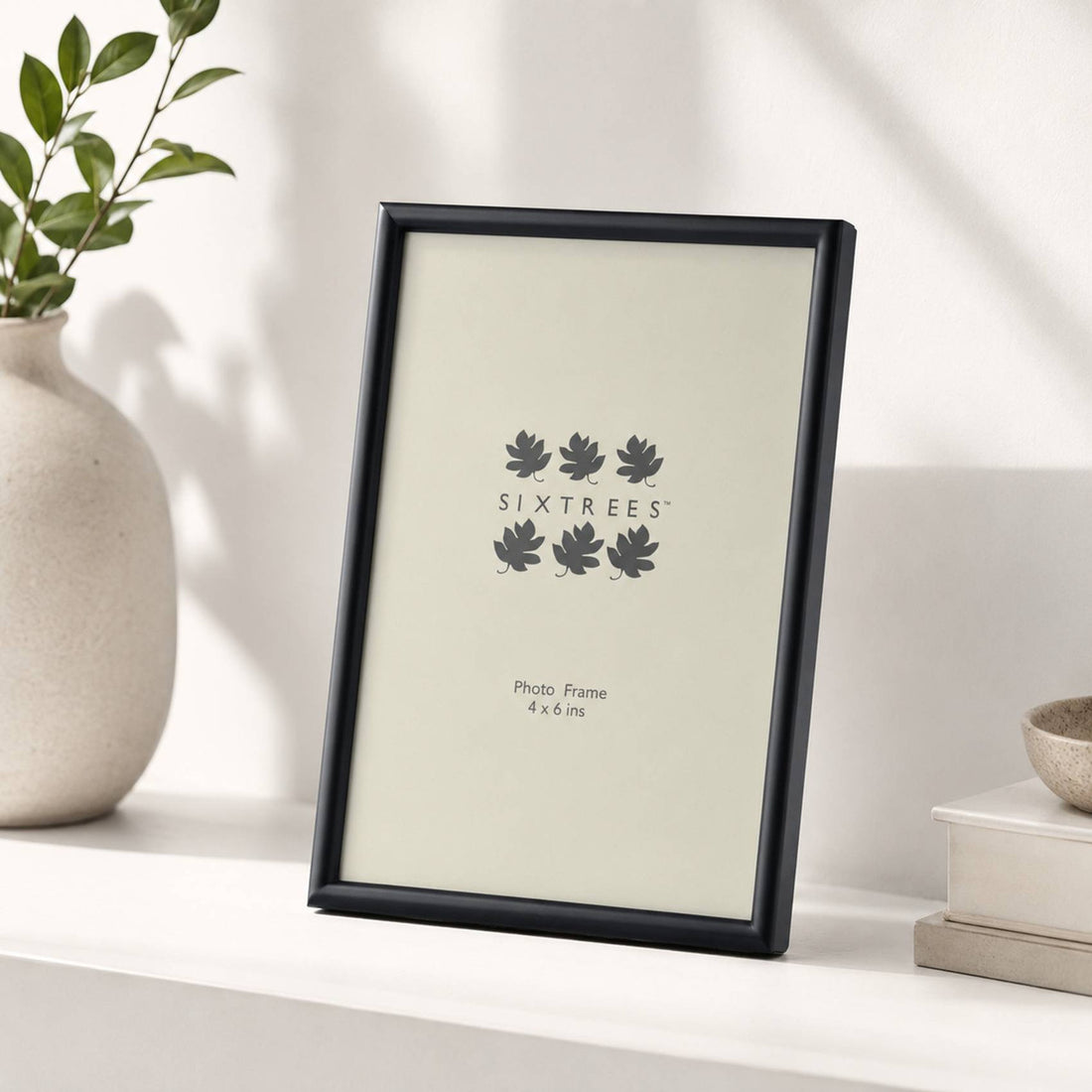 Sixtrees Cambourne Satin Black Metal 4 x 6 inch Photo Frame