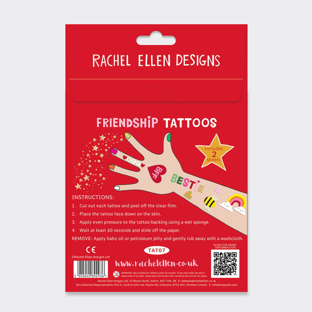 Children's Friendship Temporary Tattoos