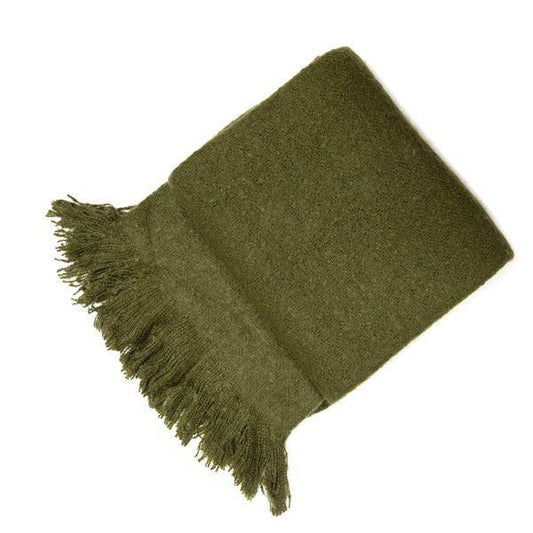 Malini Serena Olive Throw - RUTHERFORD & Co