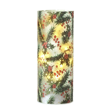 Holly Print Glass Led Light