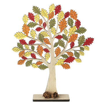 Autumn Leaves Wooden Tree