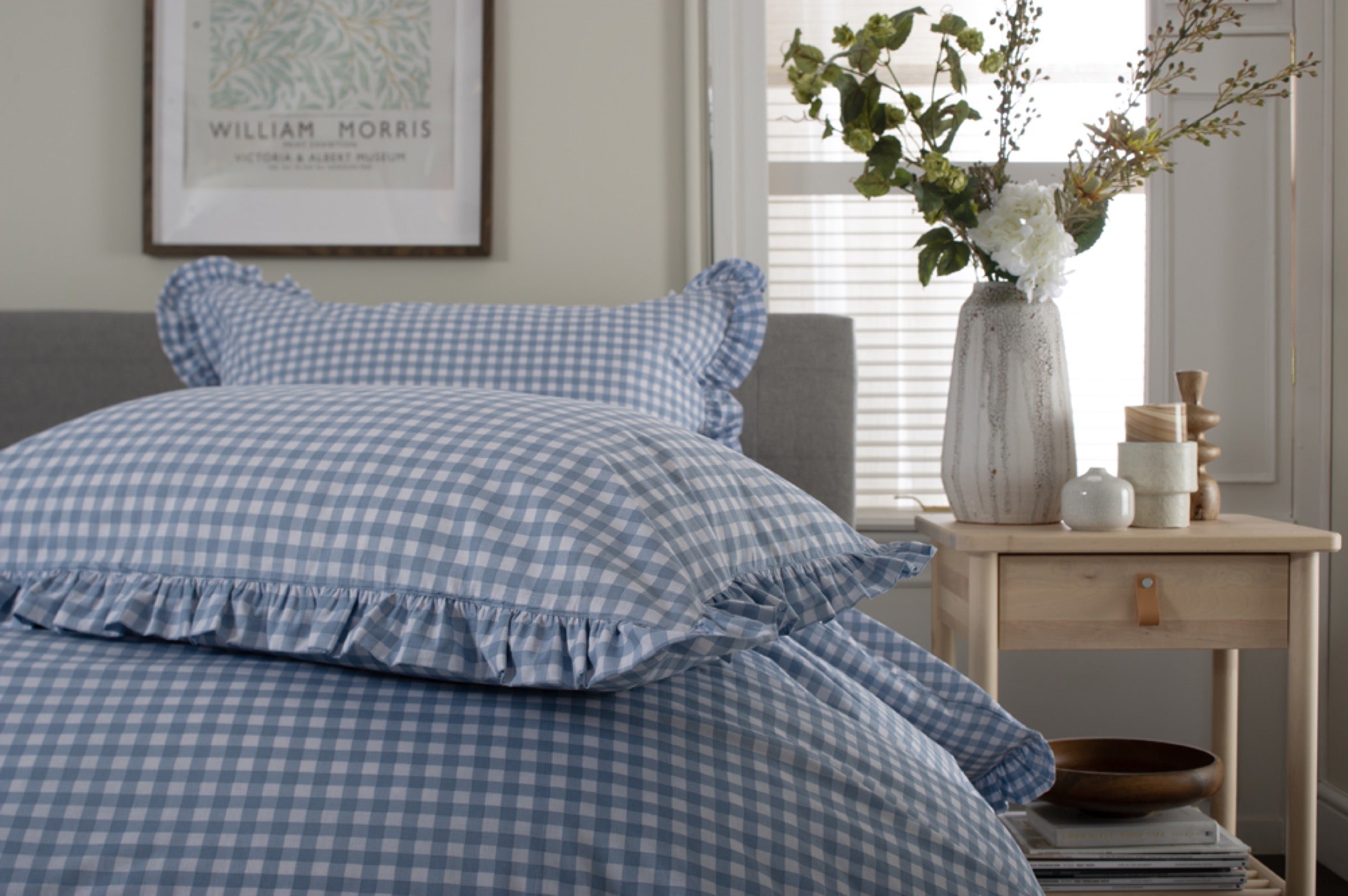 Gingham Frilled Duvet Set