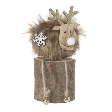 REINDEER ON WOOD BLOCK