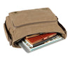 CLASSIC CANVAS LAPTOP MESSENGER BAG - TRP0207 - BROWN - RUTHERFORD & Co