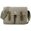 CLASSIC CANVAS MESSENGER BAG - TRP0210 - KHAKI - RUTHERFORD & Co