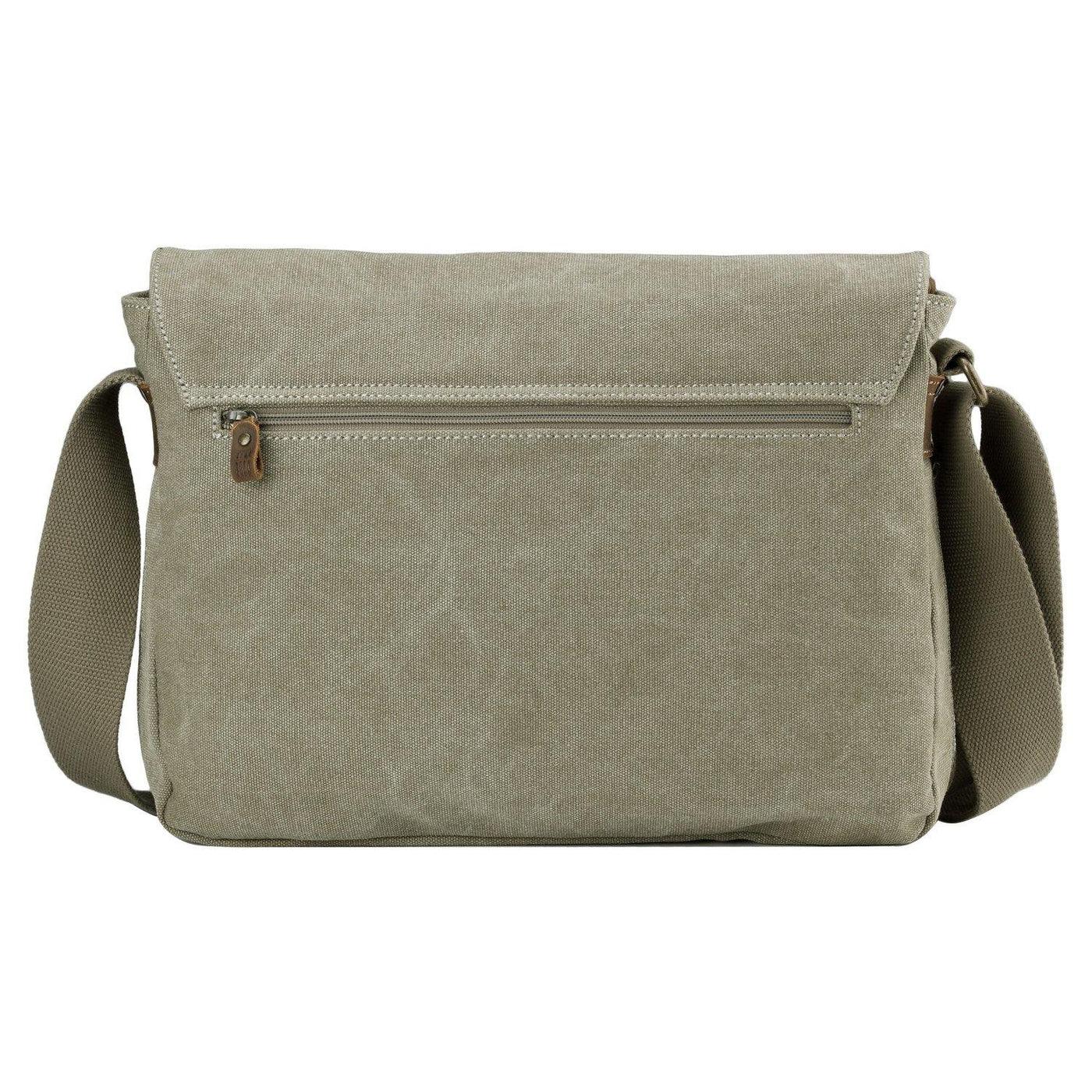 CLASSIC CANVAS MESSENGER BAG - TRP0210 - KHAKI - RUTHERFORD & Co