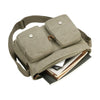 CLASSIC CANVAS MESSENGER BAG - TRP0210 - KHAKI - RUTHERFORD & Co