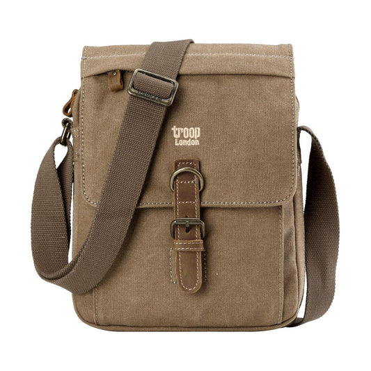 CLASSIC CANVAS ACROSS BODY BAG - TRP0211 - BROWN - RUTHERFORD & Co